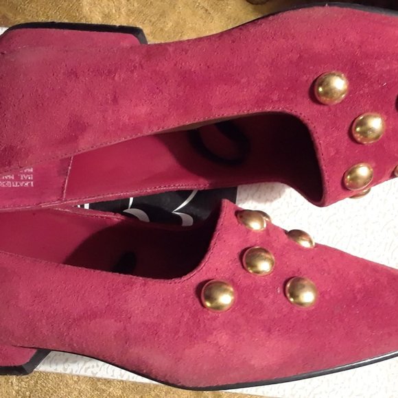 Flats shoes Size: 6.5 vintage Cara Leigh red suede - Picture 6 of 6